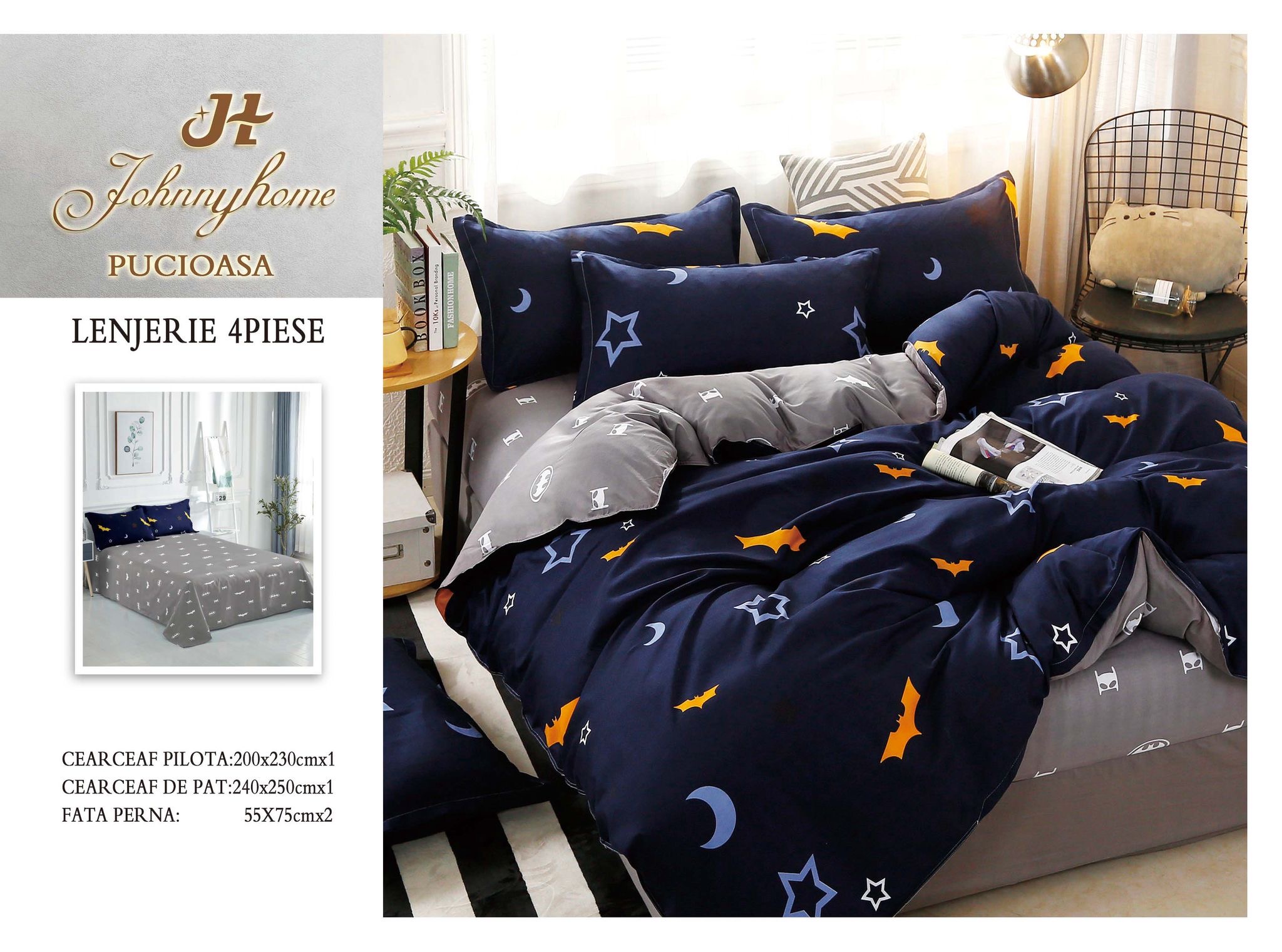 Lenjerie de pat Bumbac Satinat A50-404