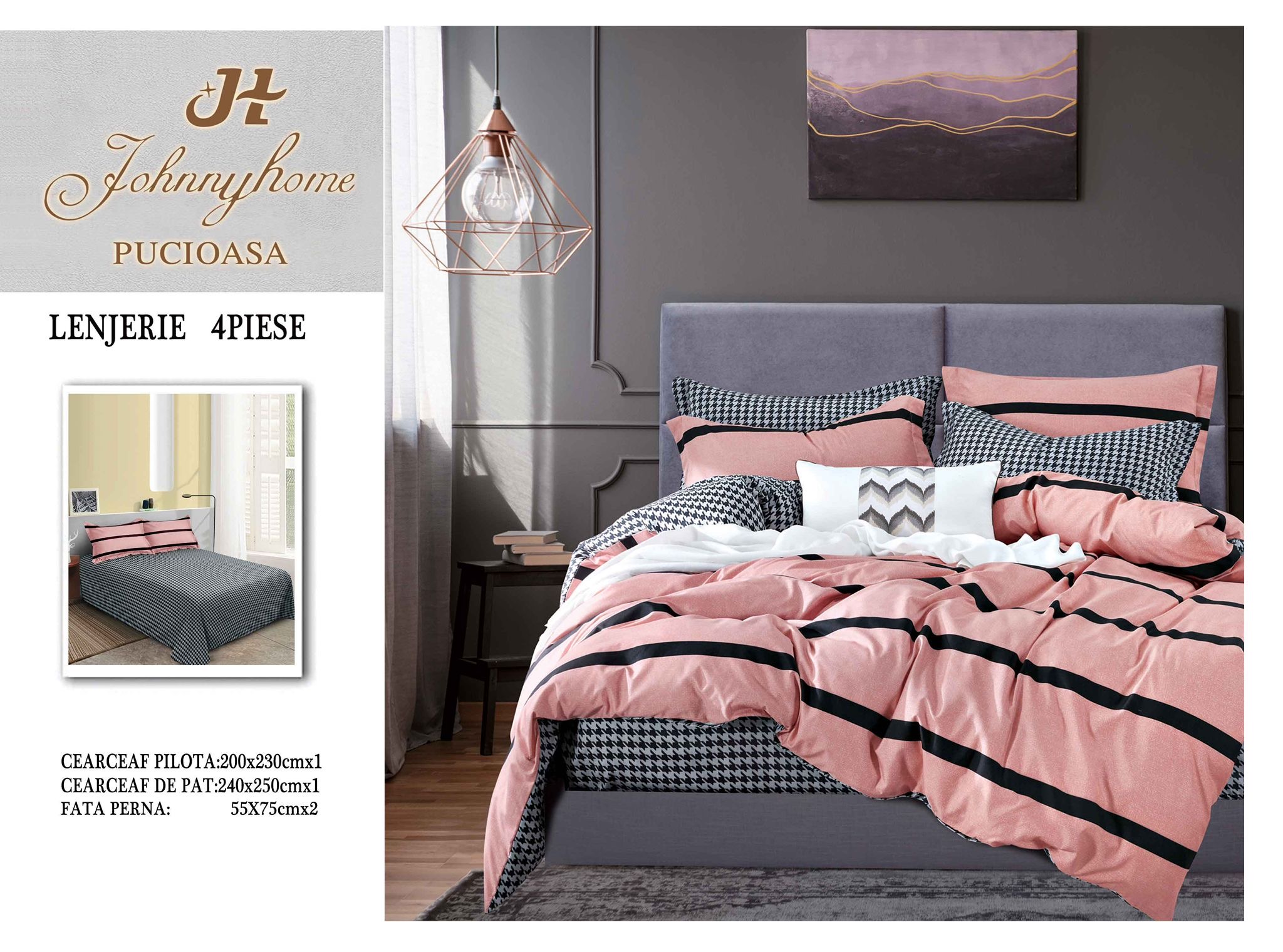 Lenjerie de pat Bumbac Satinat A50-474