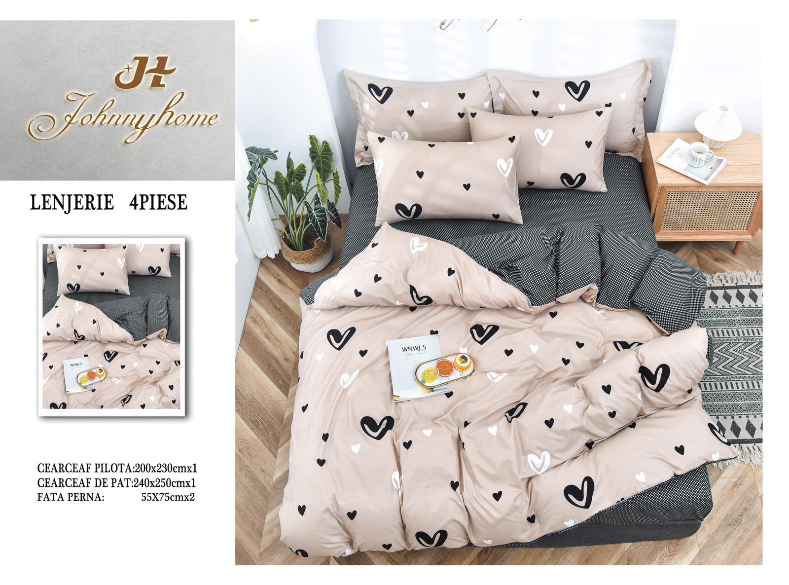 Lenjerie de pat Bumbac Satinat A50-476