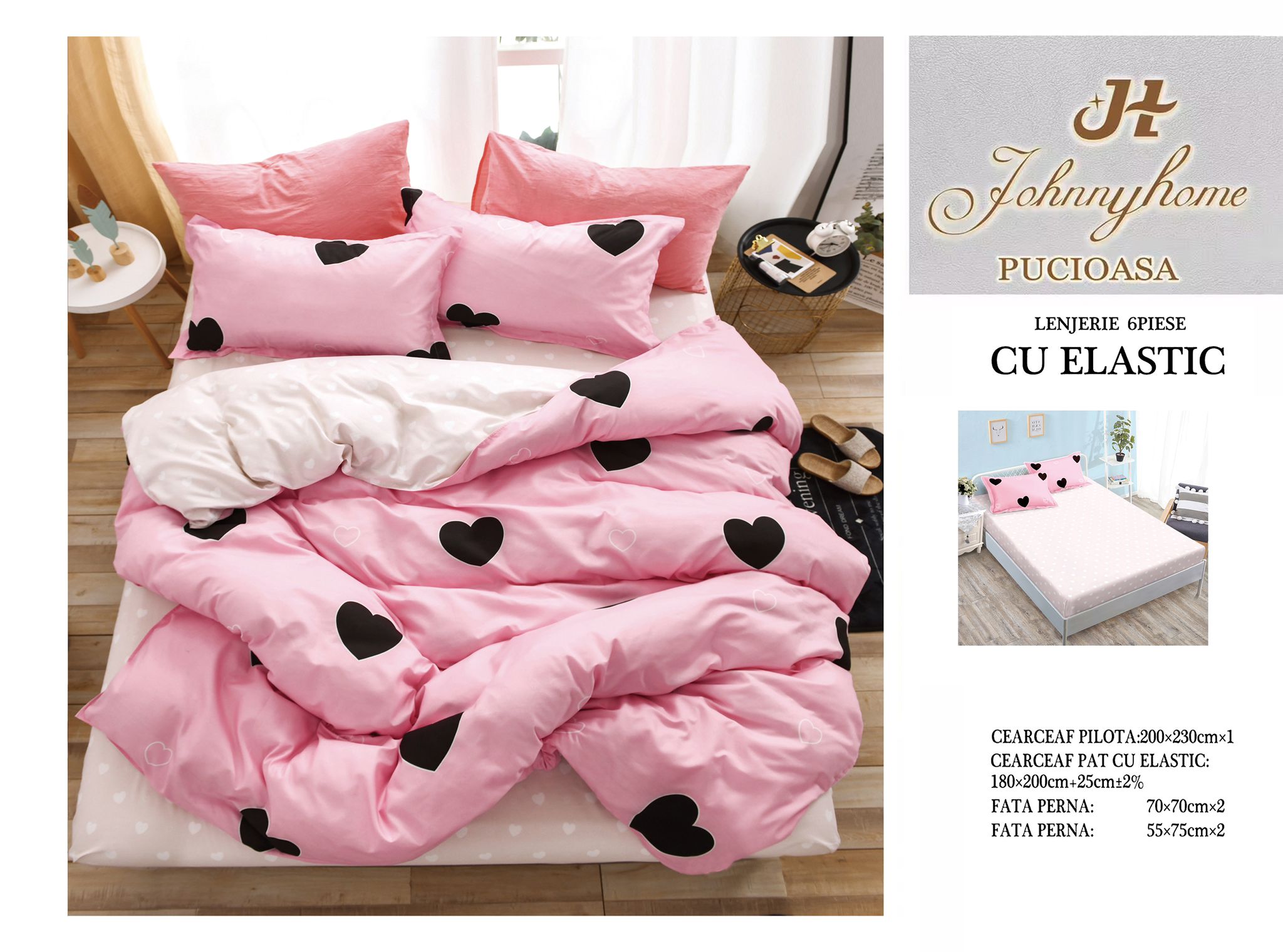 Lenjerii de pat cu elastic T18