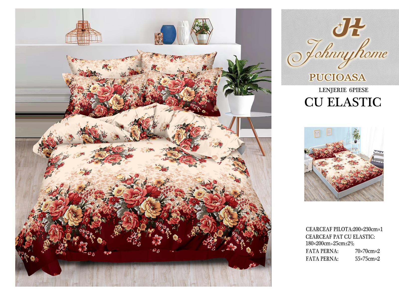 Lenjerii de pat cu elastic T79