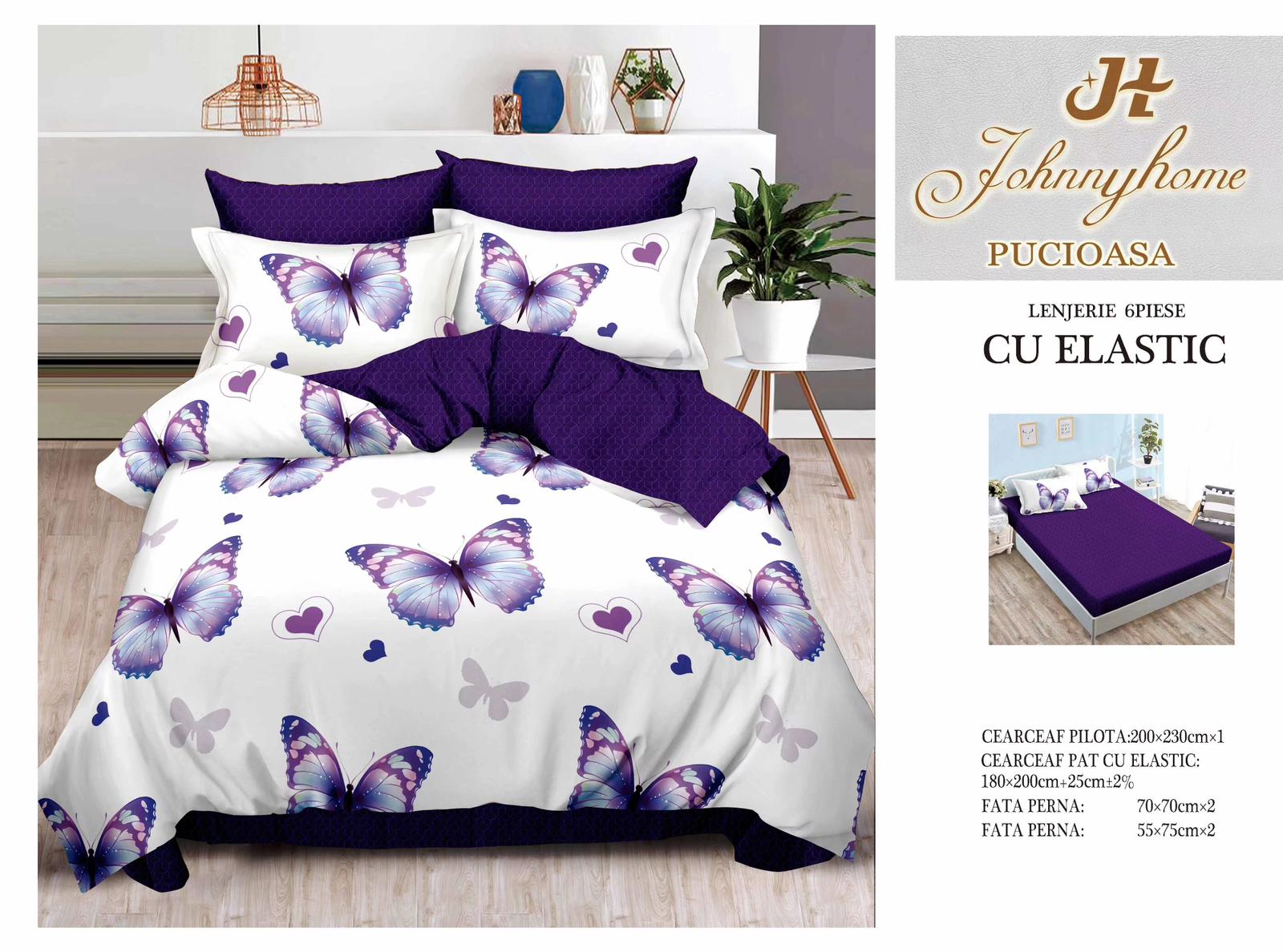 Lenjerii de pat cu elastic T87