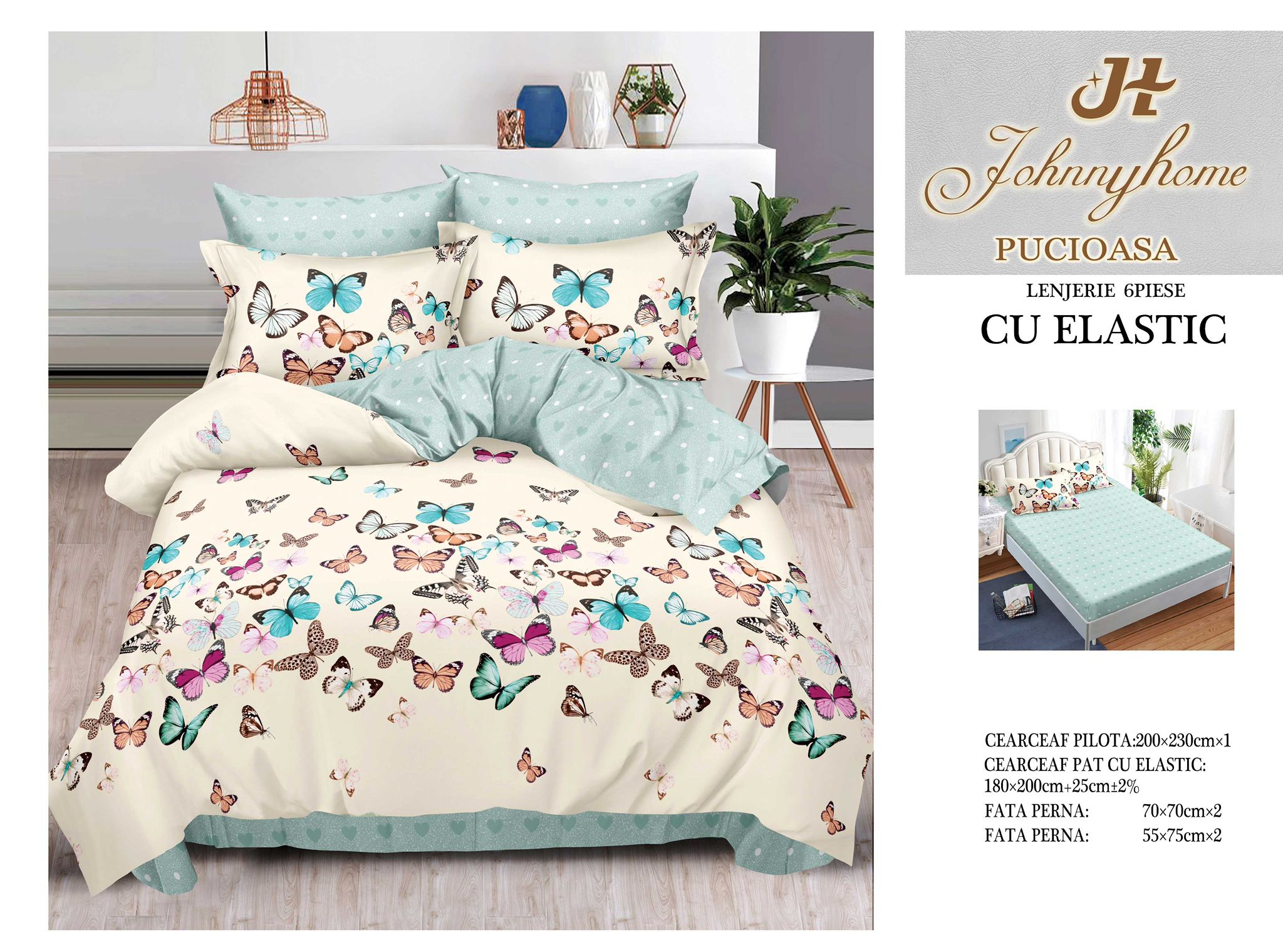 Lenjerii de pat cu elastic T92