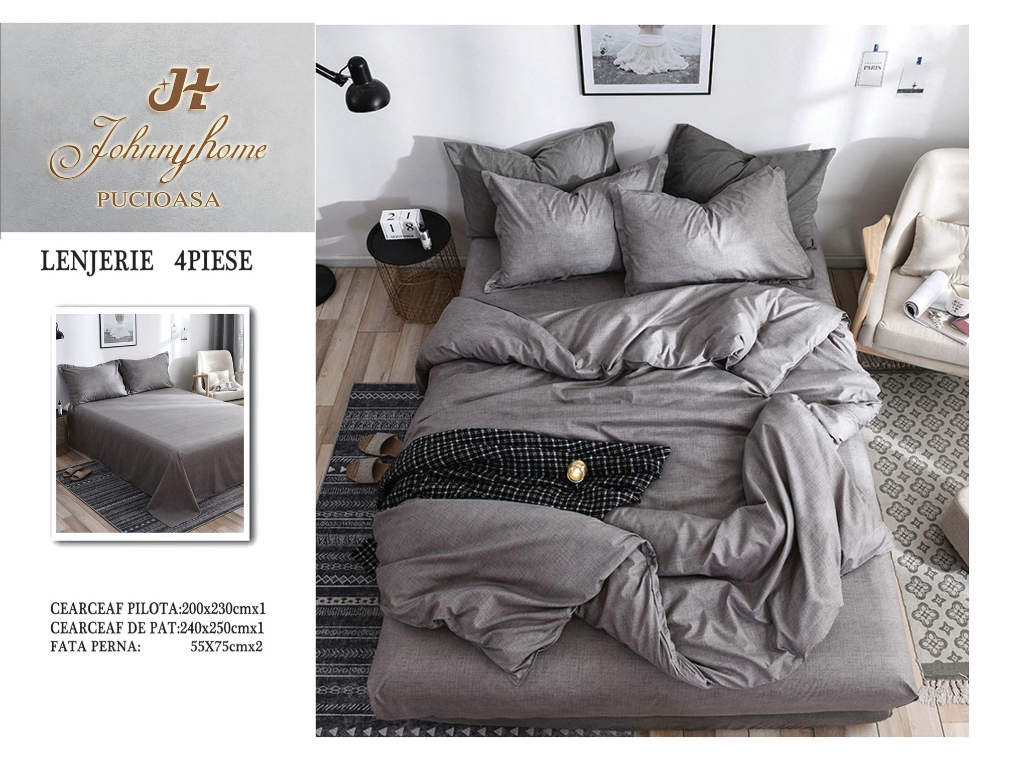 Lenjerie de pat Bumbac Satinat A50-533