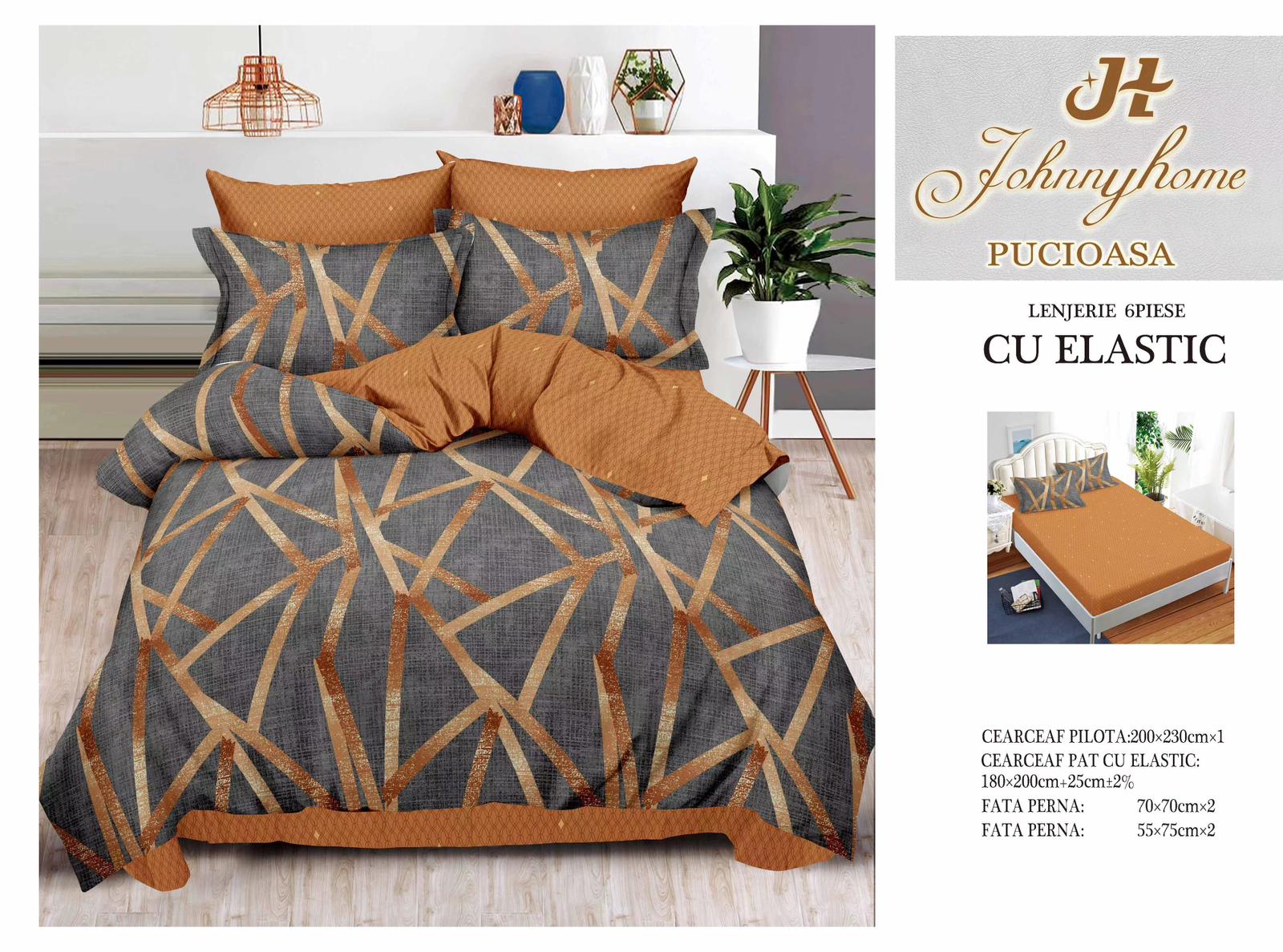 Lenjerii de pat cu elastic T107
