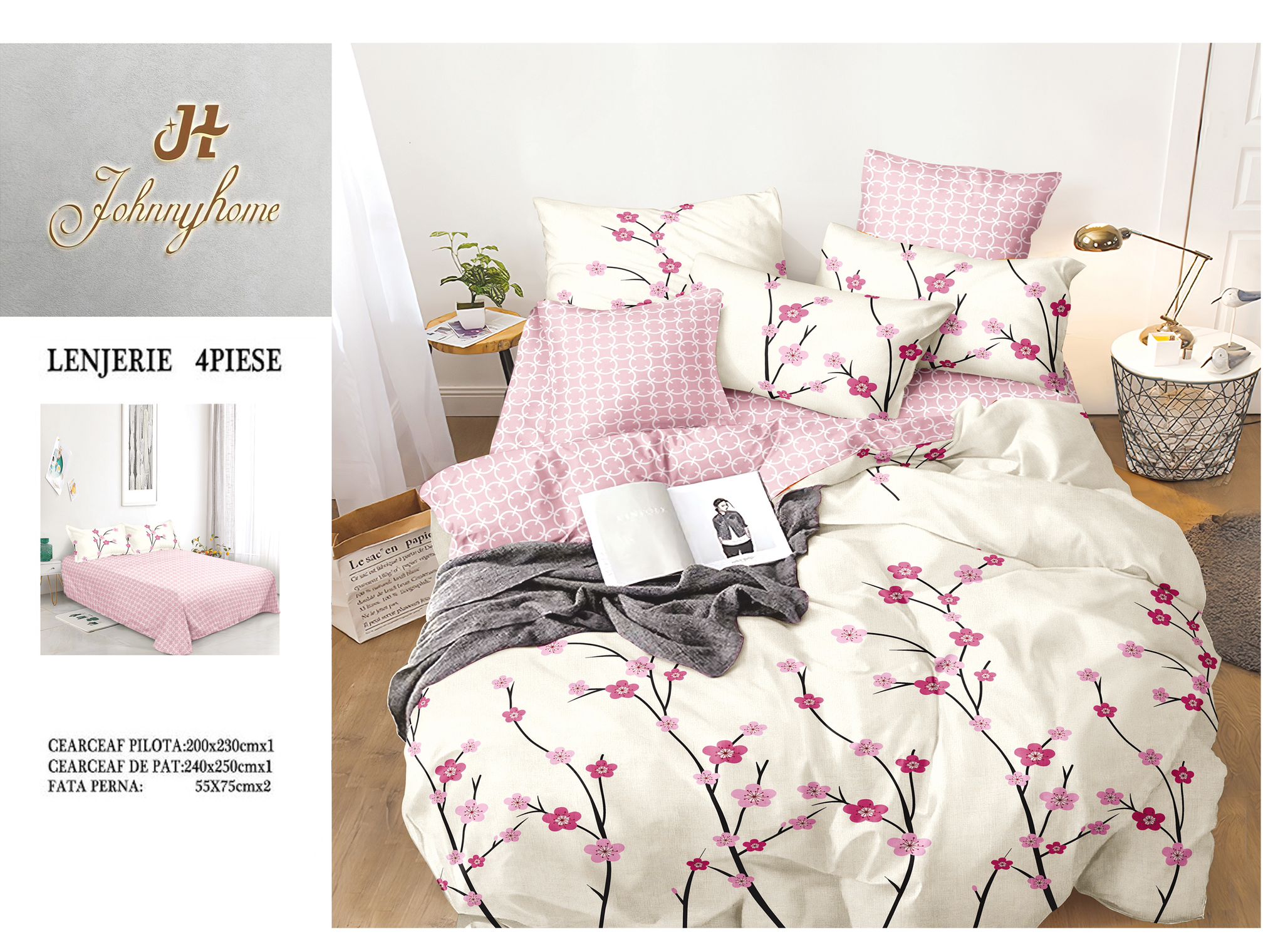 Lenjerie de pat Bumbac Satinat A50-551