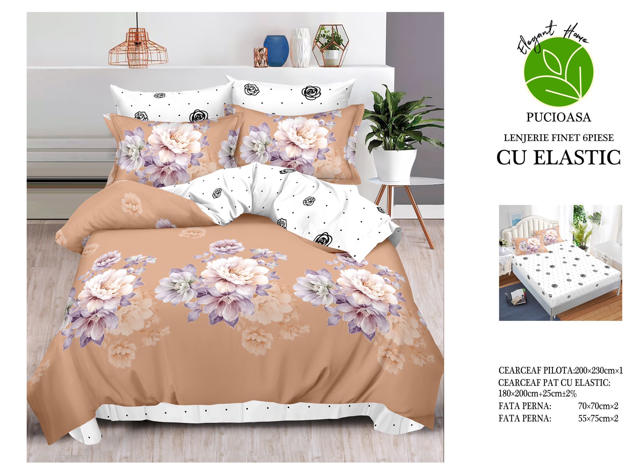 Lenjerii de pat cu elastic T148