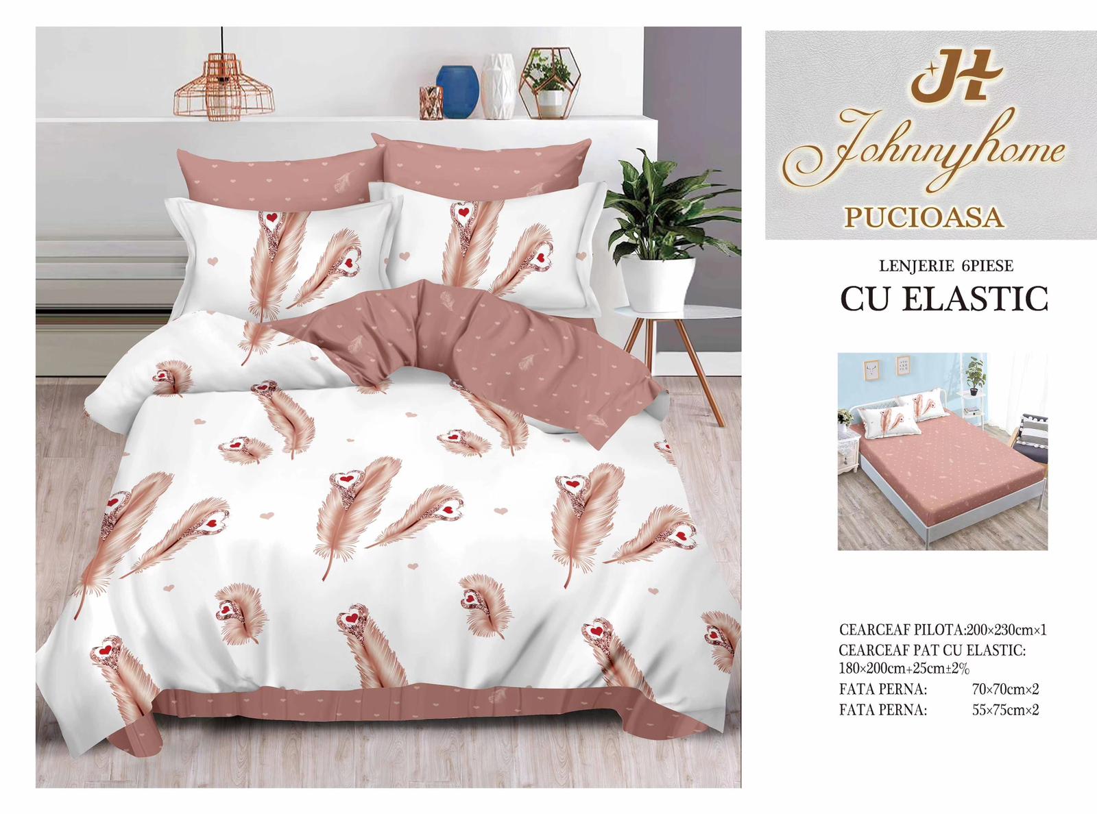 Lenjerii de pat cu elastic T155