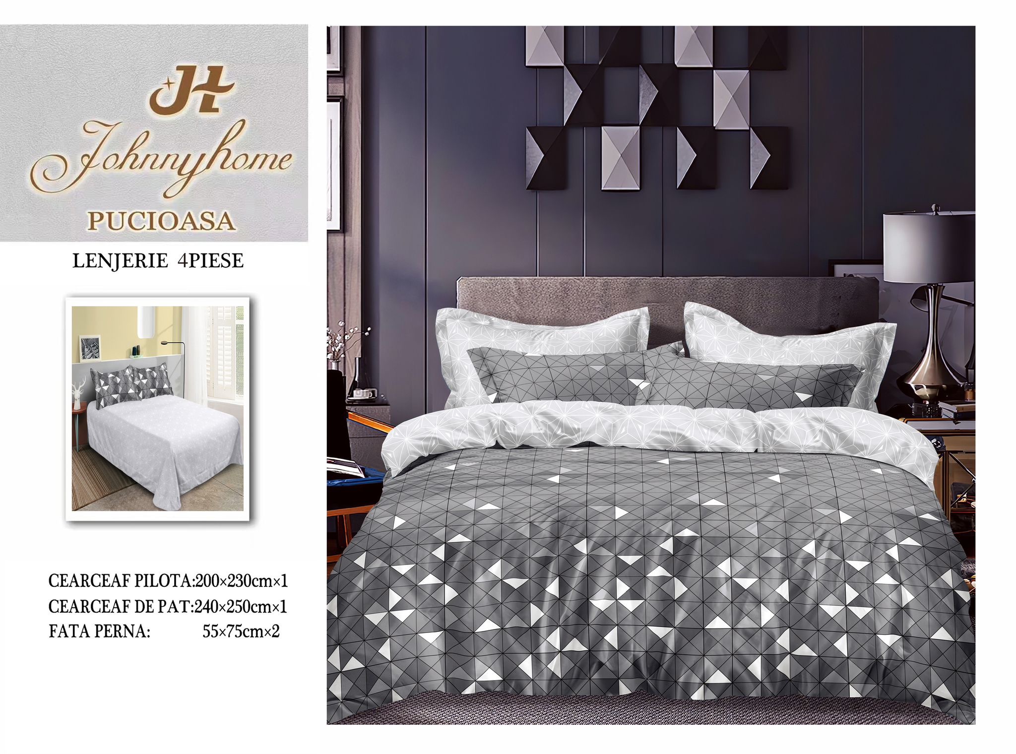 Lenjerie de pat Bumbac Satinat A50-561