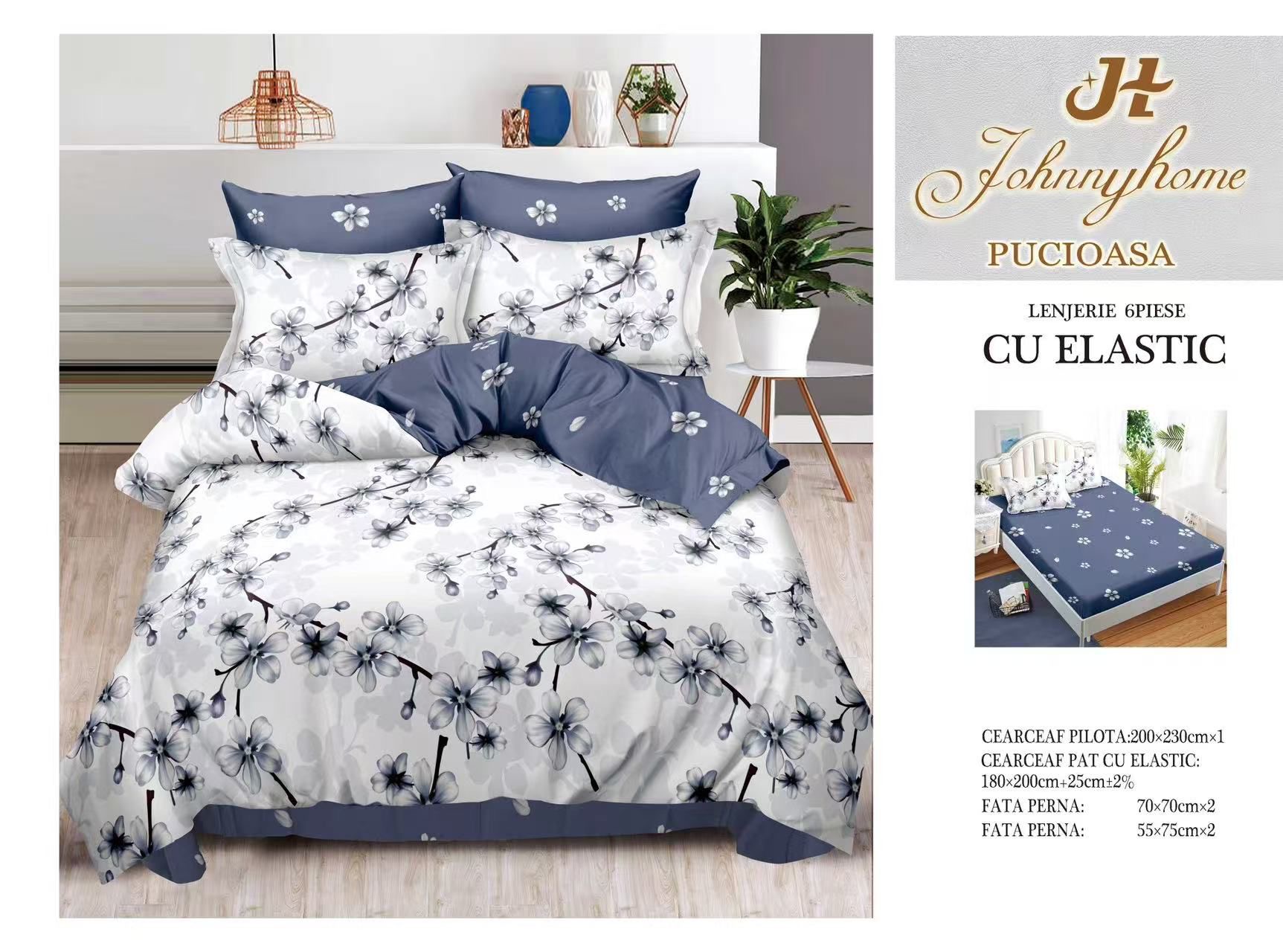 Lenjerii de pat cu elastic T167