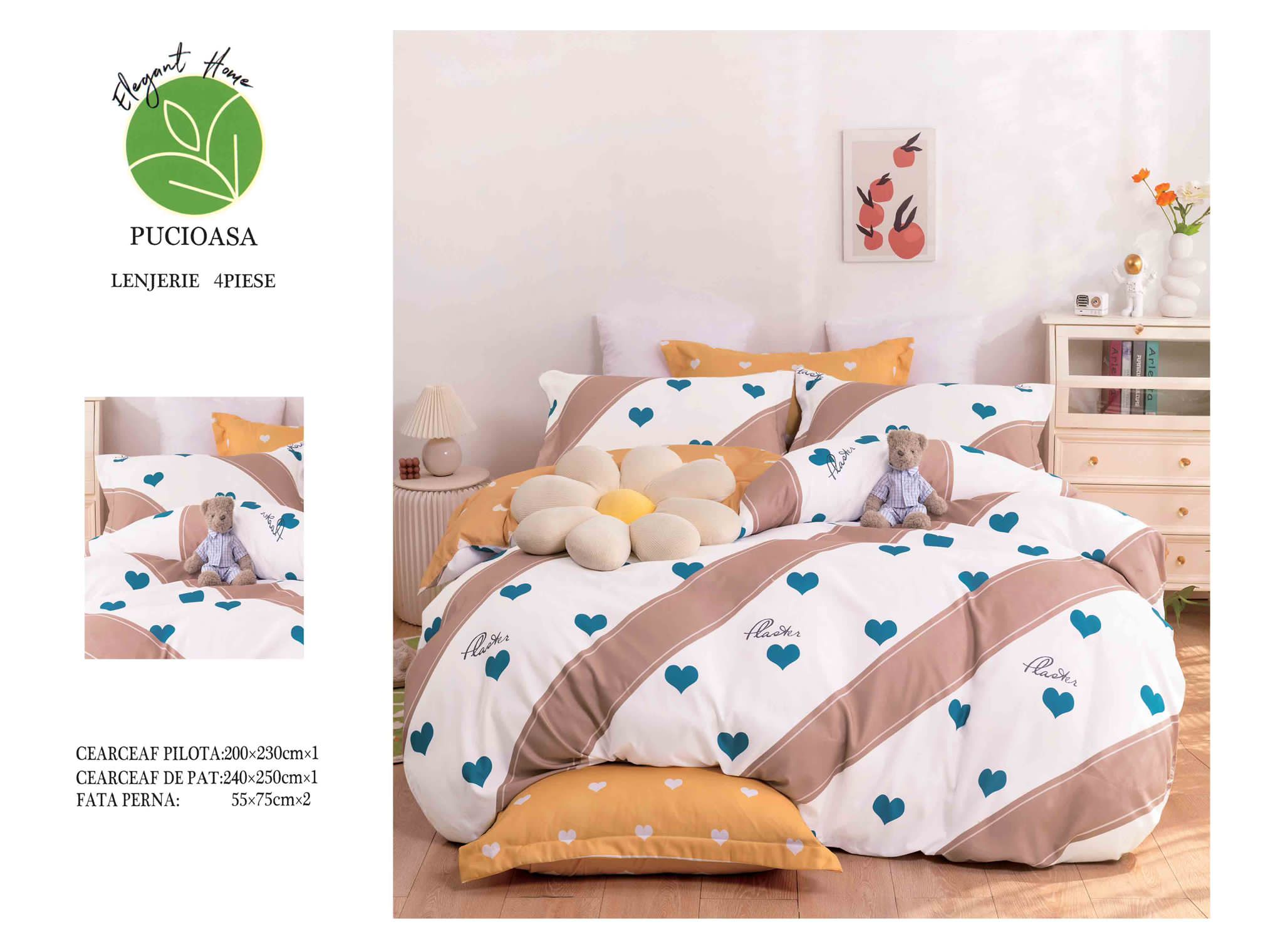 Lenjerie de pat Bumbac Satinat A50-583