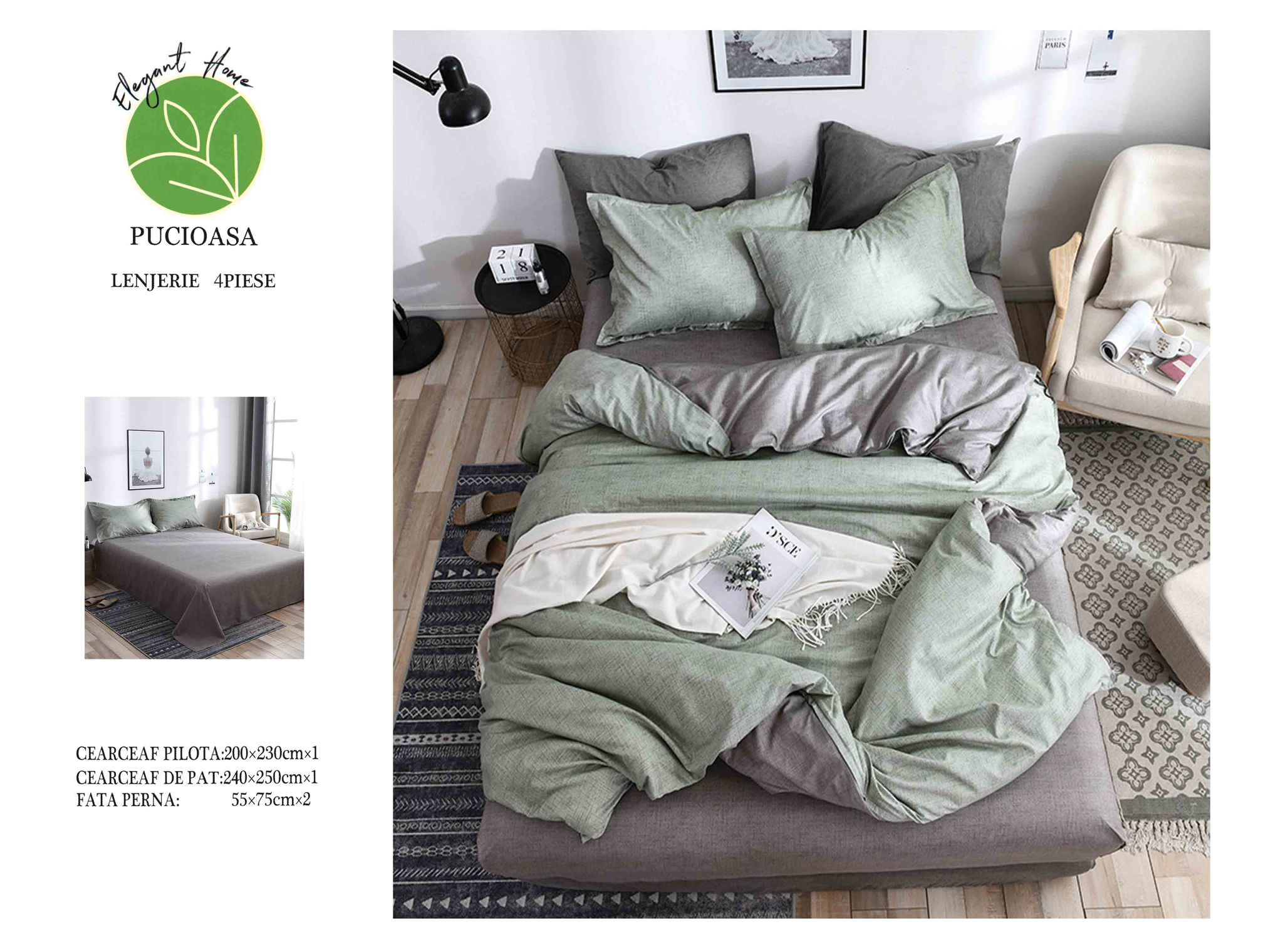 Lenjerie de pat Bumbac Satinat A50-586