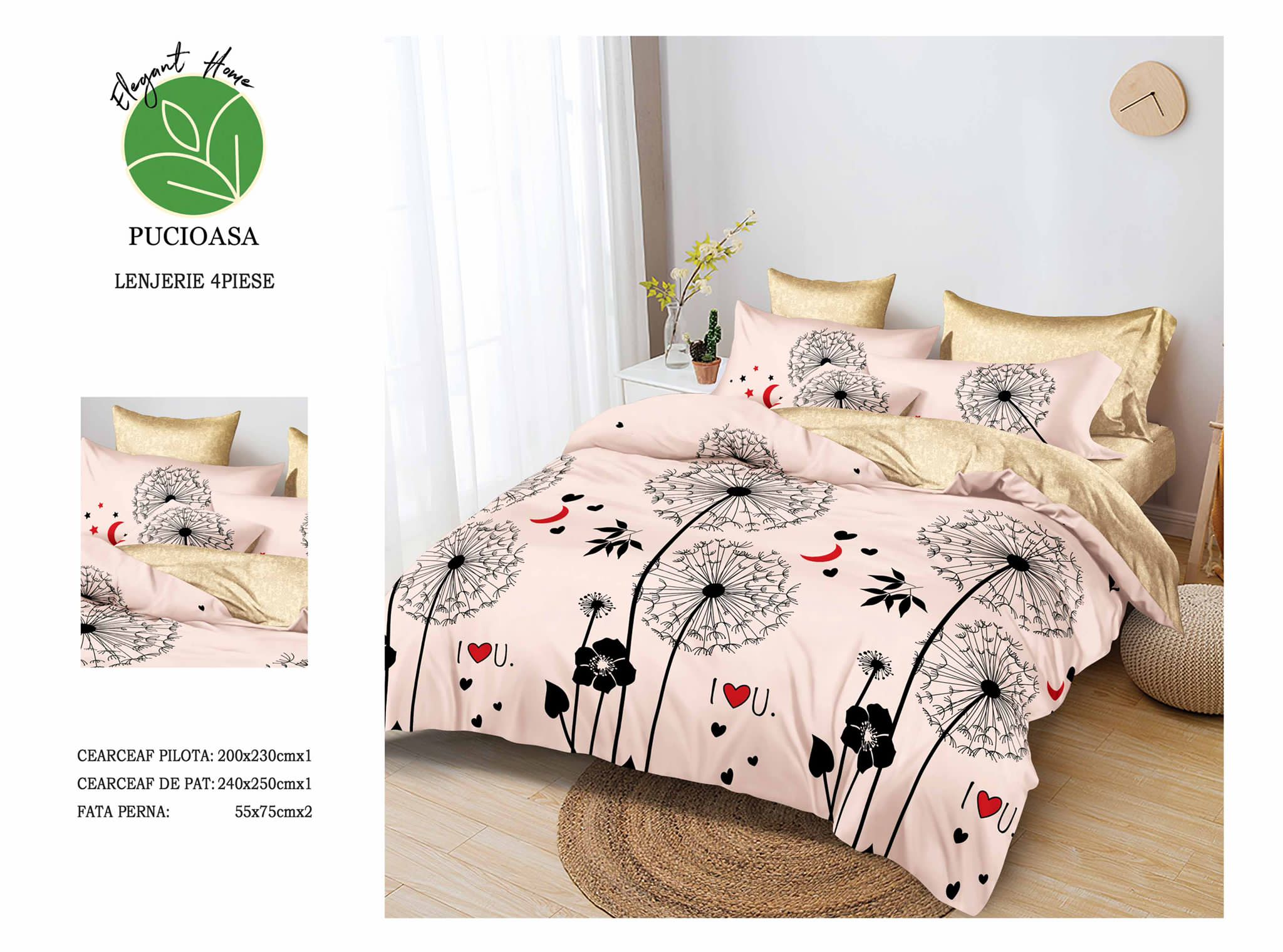 Lenjerie de pat Bumbac Satinat A50-591