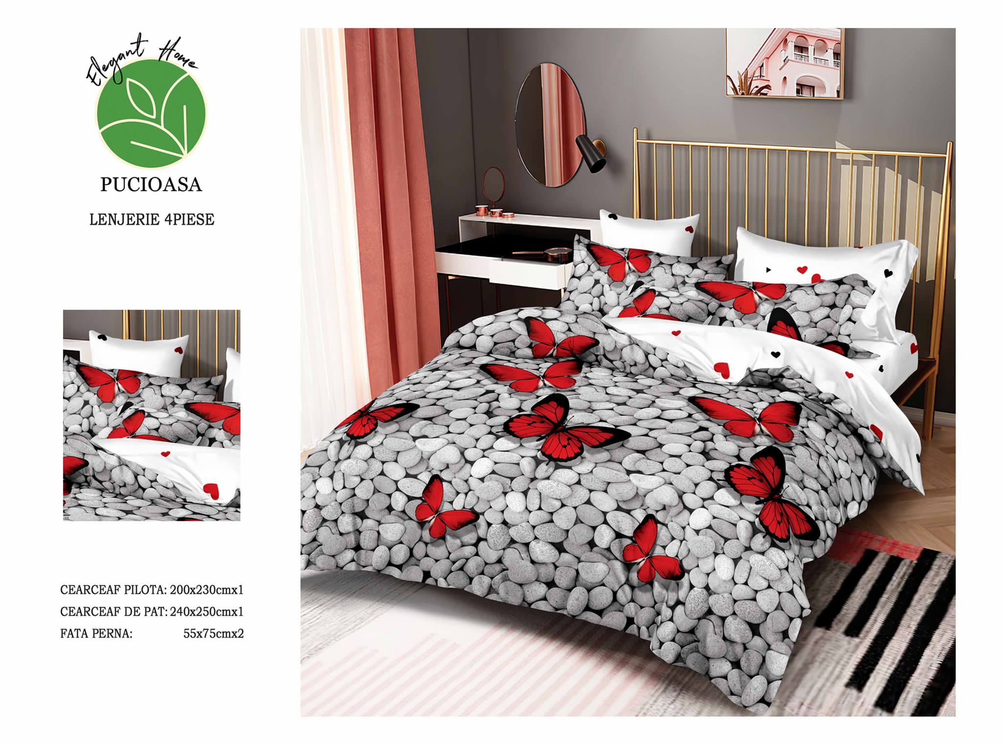 Lenjerie de pat Bumbac Satinat A50-596