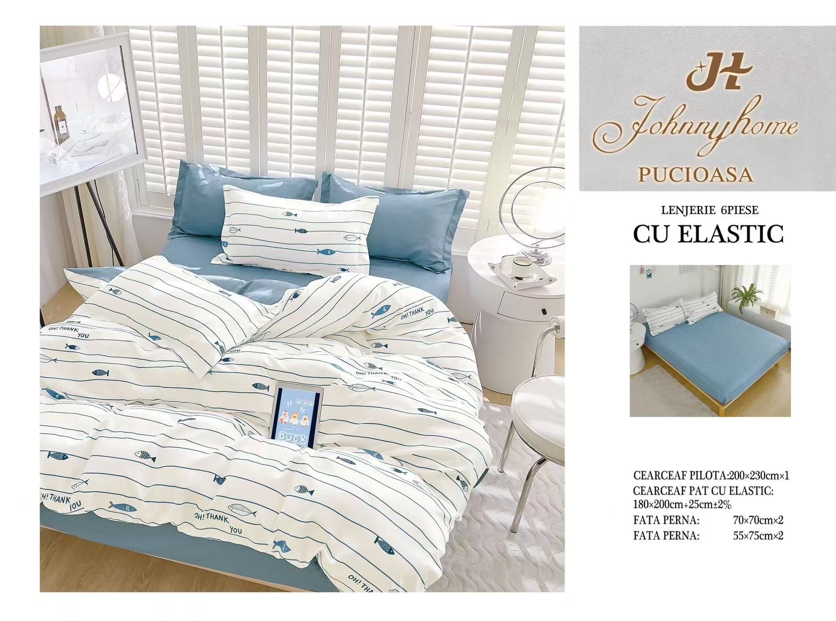 Lenjerii de pat cu elastic T229