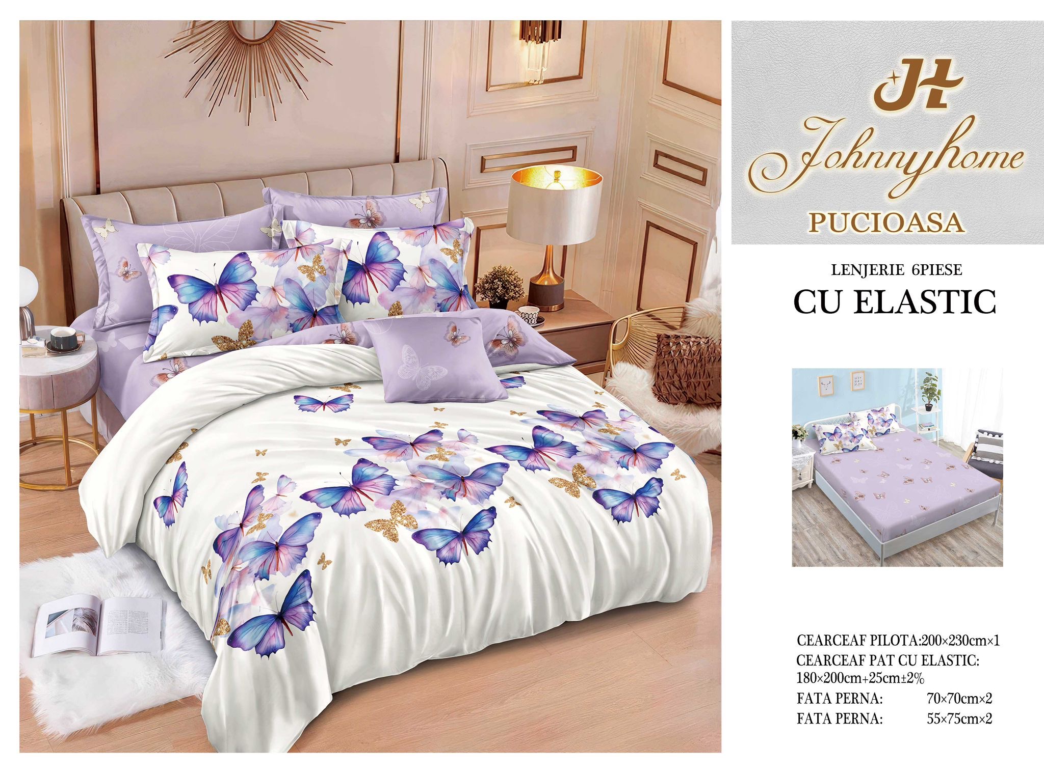 Lenjerii de pat cu elastic T319