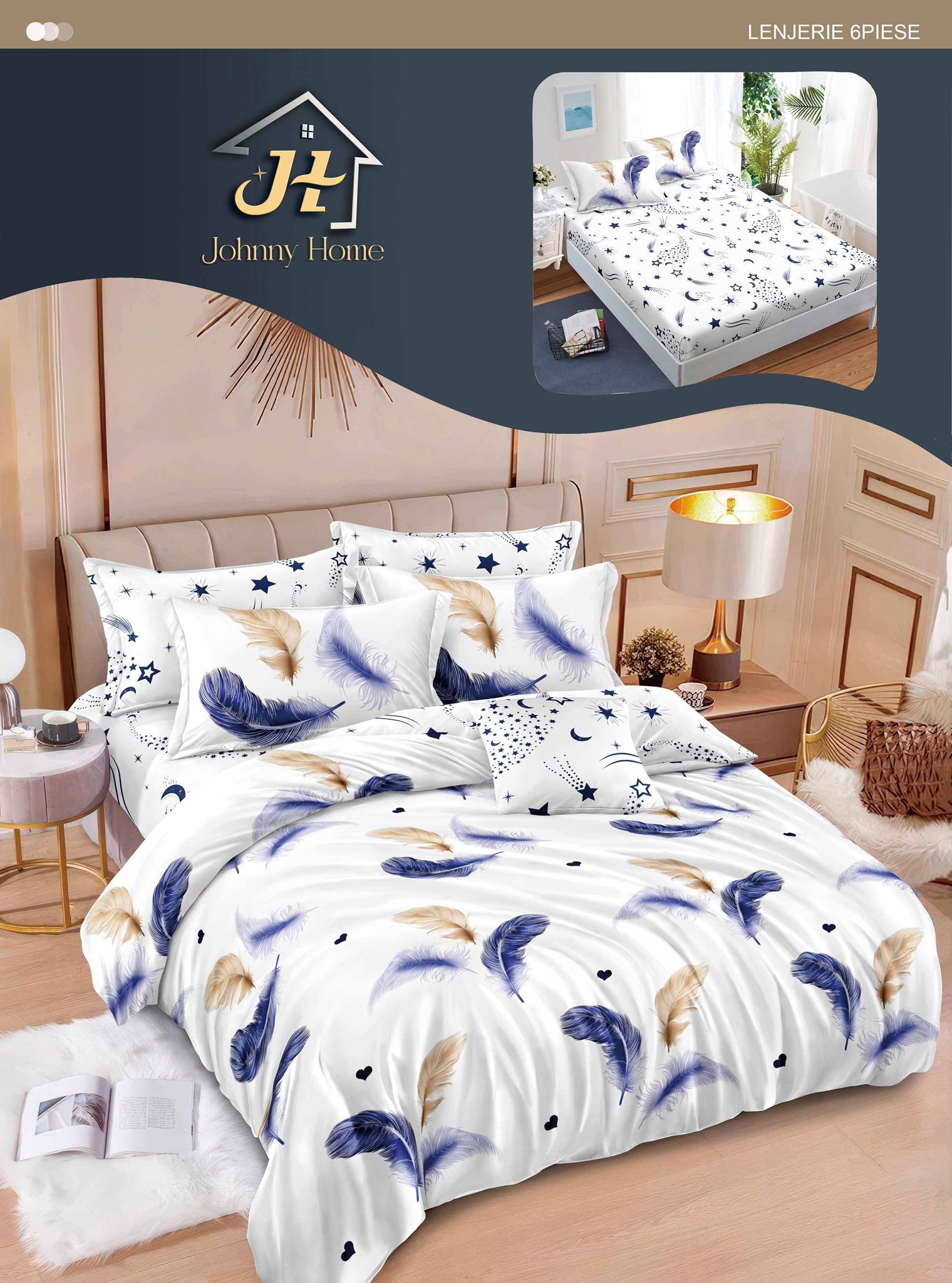 Lenjerii de pat cu elastic T344